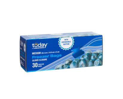 Today by London Drugs Freezer Bags - Medium - 30s