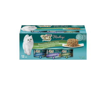 Fancy Feast Medleys Cat Food Variety Pack - Primavera Collection - 12 x 85g