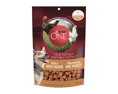 Purina One True Instinct Bites Dog Treats - Chicken - 198g