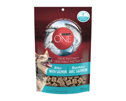 Purina One True Instinct Bites Dog Treats - Salmon - 198g
