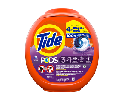 Tide Pods 3-in-1 Spring Meadow Laundry Detergent - 76s