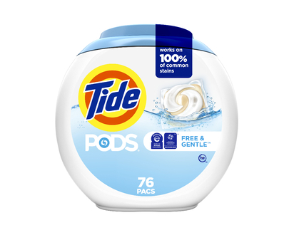 Tide PODS-free and Gentle HE Turbo Laundry Detergent - 76s