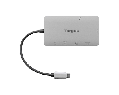 Targus USB-C Docking Station - DisplayPort Alt Mode - 4K HDMI/VGA - 100W PD Pass-Thru - Silver - DOCK419USZ