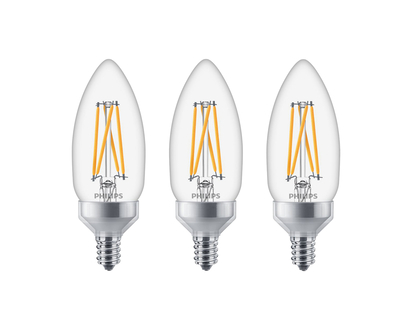 Philips LED Candle Dimmable - 3.3w/40w - 3 pack