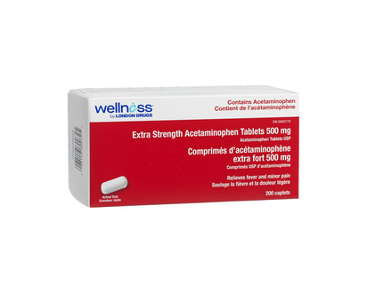 Wellness by London Drugs Extra Strength Acetaminophen Caplets - 500mg - 200s