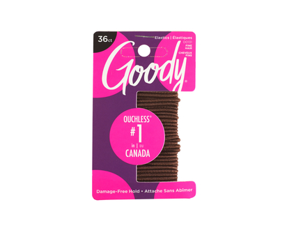 Goody Ouchless Elastics - Brown - Small - 36's