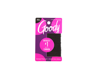 Goody Ouchless Elastics - Black - Large - 30's