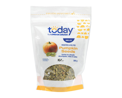 Today by London Drugs Roasted & Salted - Shelled pumpkin seeds - 350 g - dark green