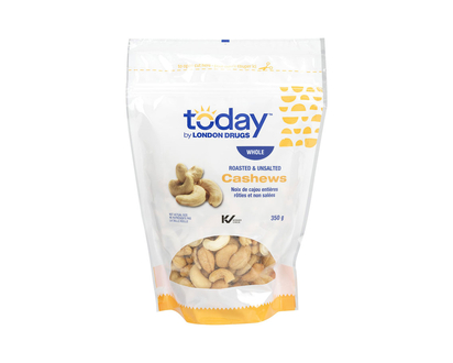 Today by London Drugs - Whole Cashews - Roasted &amp; Unsalted - 350g