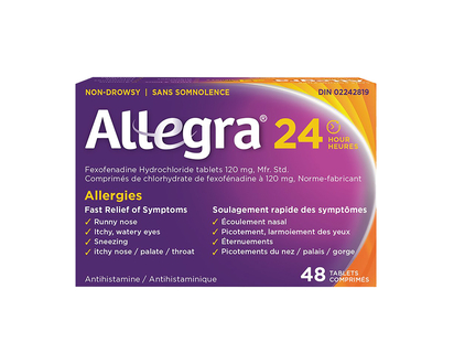 Allegra 24 Hours Antihistamine Tablets - 120mg/48s