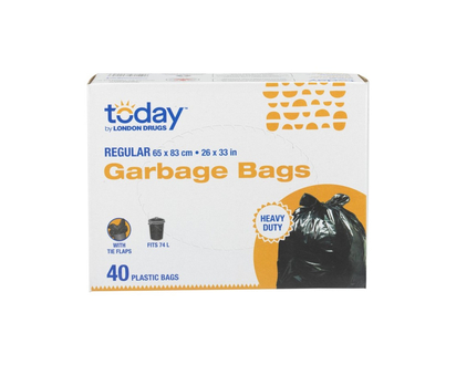 Today by London Drugs Garbage Bags with Ties - 40s