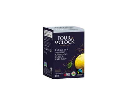 Four O'Clock Organic Fairtrade Classic Earl Grey Black Tea - 16s