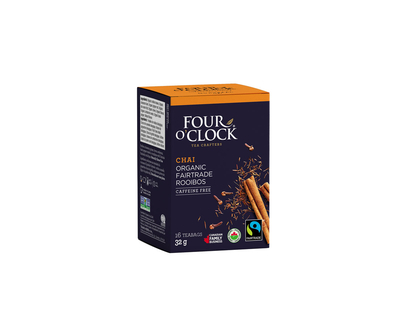 Four O'Clock Organic Fairtrade Rooibos Chai - 16s