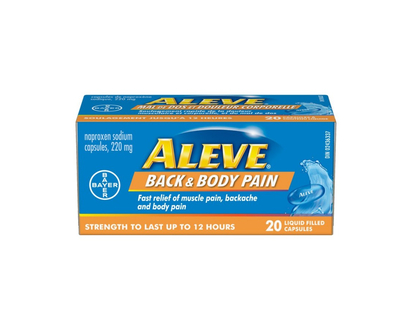 Aleve Back & Body Pain Liquid Filled Capsules - 220mg - 20s