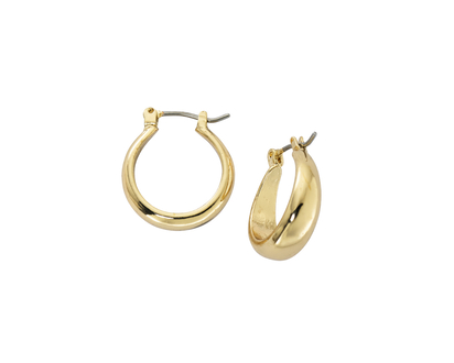 Primavera Small Thick Round Hoop Earrings - Gold