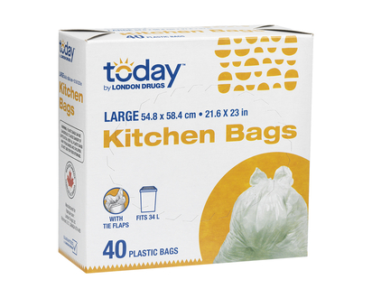Today by London Drugs Kitchen Bags - White - 40s