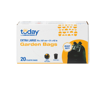 Today by London Drugs Heavy Duty Garden Bags - Black - 20s