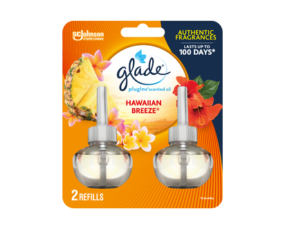 Glade Plug-Ins Oil Refills - Hawaiian Breeze - 2 pack