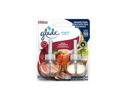 Glade PlugIns Air Freshener Refill - Apple Cinnamon - 2 x 19.8ml