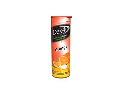 Dex 4 Glucose Tablets - Orange - 10s