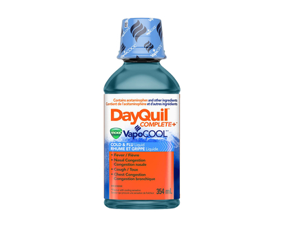 Vick DayQuil Complete+ VapoCOOL Cold & Flu Liquid - 354ml