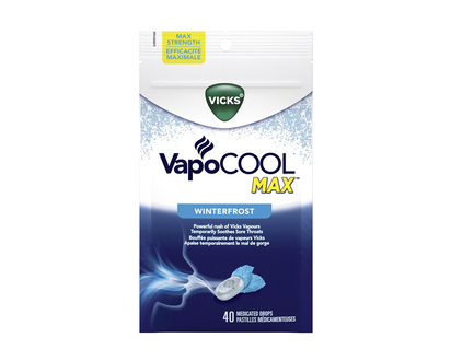 Vicks VapoCOOL Max Medicated Drops - Winter Frost - 40s