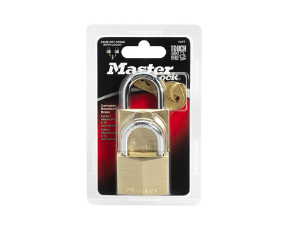Master Lock Solid Brass Padlocks - 2 Pack