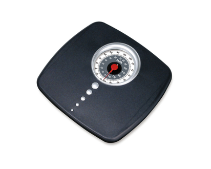 Laica Mechanical Bathroom Scale - Black - PS2017