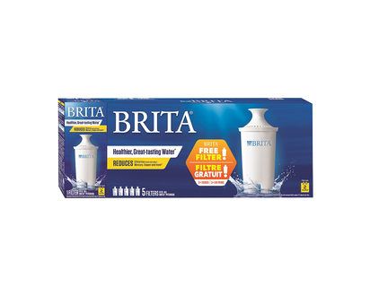 Brita Water Filter Pitcher Replacement Filters - 5 Filters