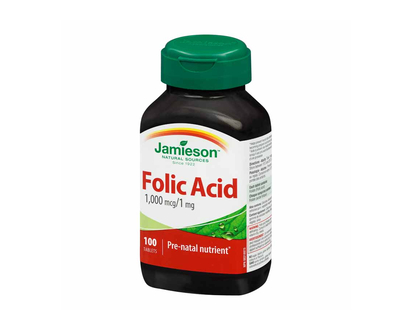 Jamieson Folic Acid 1,000 mcg/1 mg - 100's