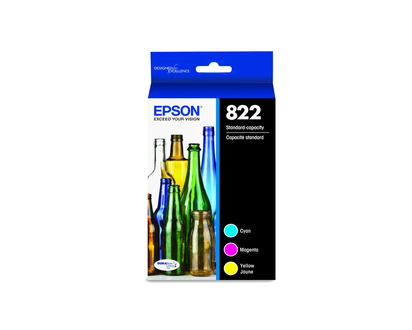 Epson T822 Black/Cyan/Magenta/Yellow Standard Ink Cartridge Pack - Mult - T822520-S