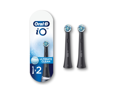 Oral-B iO Series Ultimate Clean Replacement Brush Head - Black - 2 pack