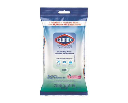 Clorox On-The-Go Disinfecting Wipes - Fresh Meadow - 15s