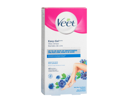 Veet Easy Gel Wax Strips - Sensitive Formula - 40s