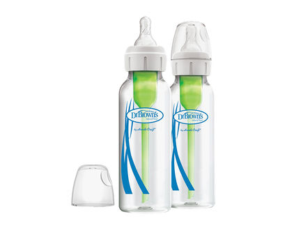 Dr. Brown's Natural Flow Options+ Anti-Colic Baby Bottle - Clear - 250ml/2 pack