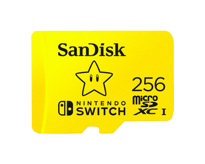 SanDisk 256GB microSDXC for Nintendo Switch - Yellow - SDSQXAO-256G-CNCZN