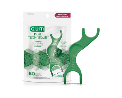 G.U.M Dual Technique Flossers - Mint - 50's
