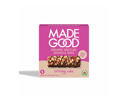 Made Good Chocolate Drizzled Granola Bar - Birthday Cake - 120g/5pk