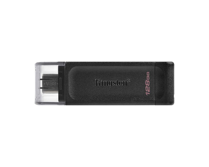 Kingston DataTraveler 70 USB-C Flash Drive - Black - 128 GB - DT70/128GBCR