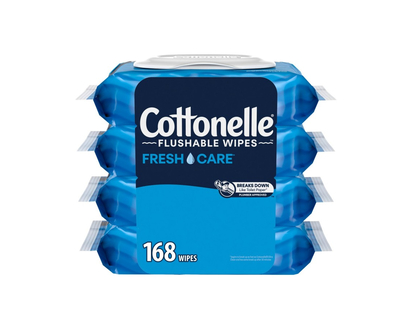 Cottonelle Flushable Wet Wipes - 4 Pk/168 Wipes