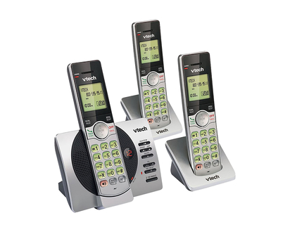 VTech 3 Handset Cordless Phone - Silver - CS69293