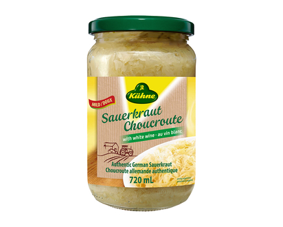 Kuhne Sauerkraut with Wine Sauce - Mild - 720ml