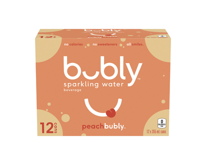 Bubly Sparkling Peach - 12x355ml