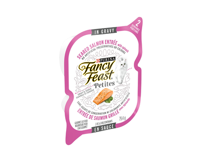 Fancy Feast Petites Wet Cat Food - Seared Salmon Entree With Spinach - 39.7g