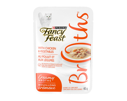 Fancy Feast Broths Cat Food - Chicken with Vegetable - 40g