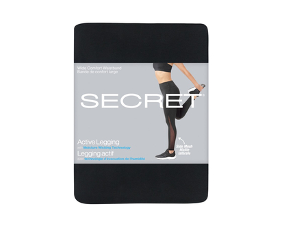 Secret Active Leggings - Black - Small
