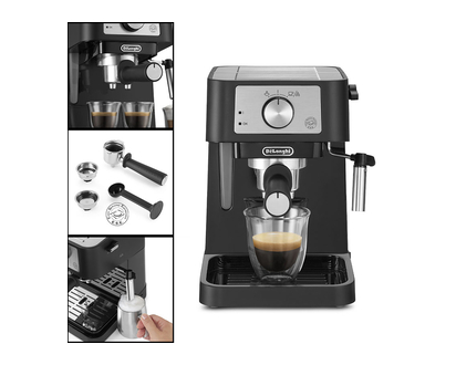 De'Longhi Stilosa Espresso Maker - Black/Stainless Steel - EC260BK