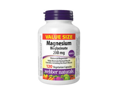 Webber Naturals Magnesium Bisglycinate - 200mg - 120s