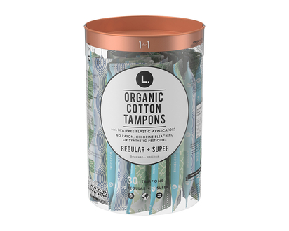 L. Organic Cotton Tampons - Regular + Super - 30s