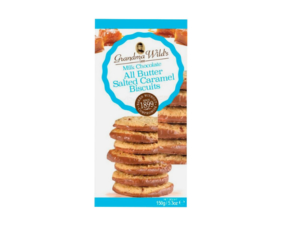 Grandma Wild's All Butter Milk Chocolate Coated Salted Caramel Biscuits - 150g